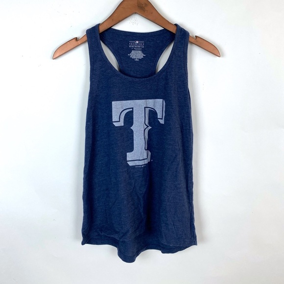 Texas Rangers Women’s Tank Top Sleeveless 5th & Ocean Navy Blue Small - Picture 1 of 8